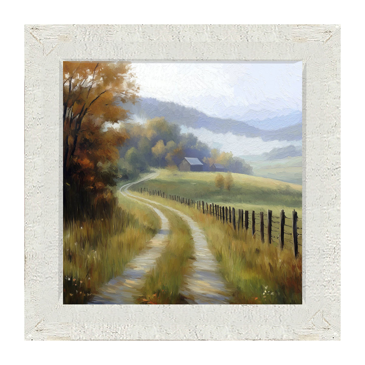 Meandering Country Road - Framed art