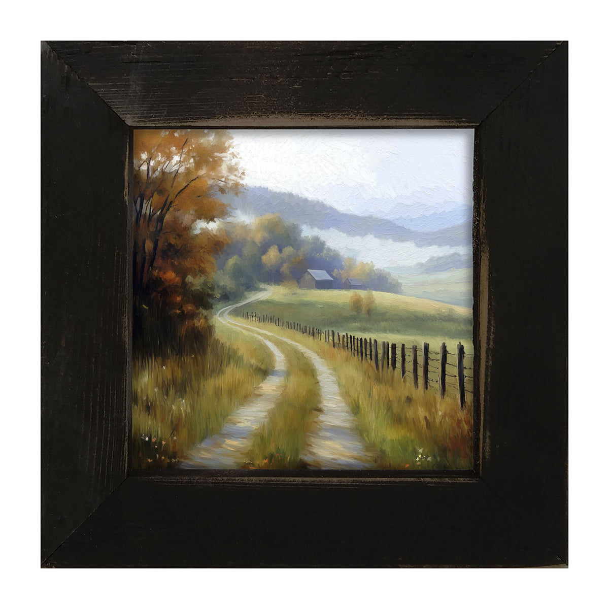 Meandering Country Road - Framed art