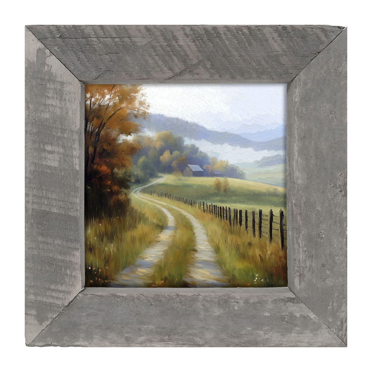 Meandering Country Road - Framed art
