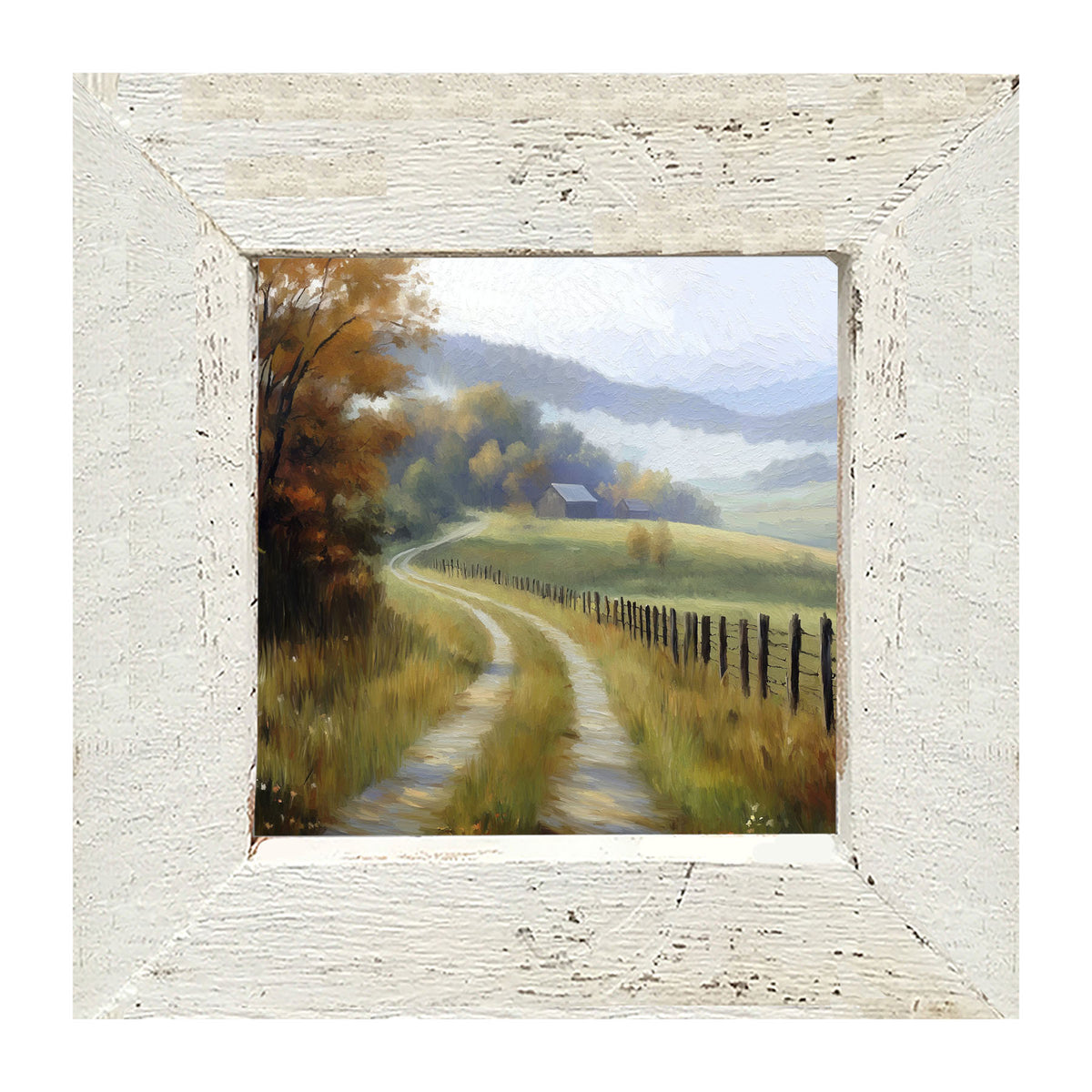 Meandering Country Road - Framed art