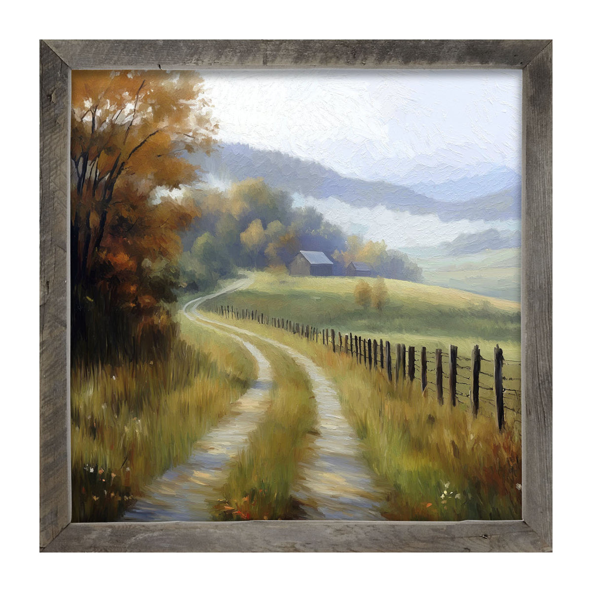 Meandering Country Road - Framed art