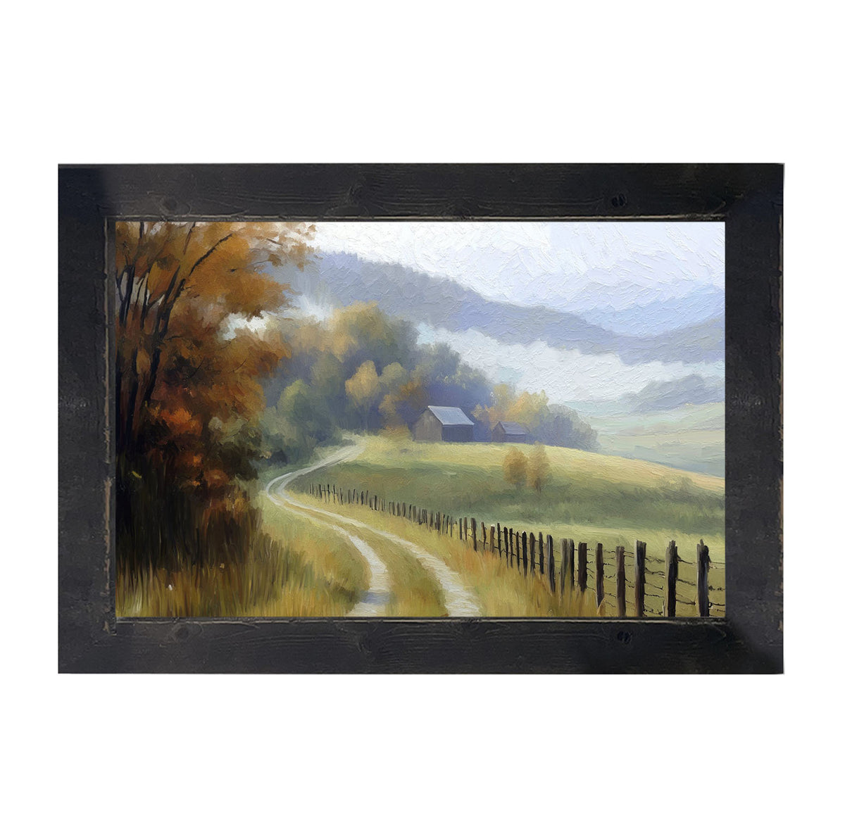 Meandering Country Road - Framed art