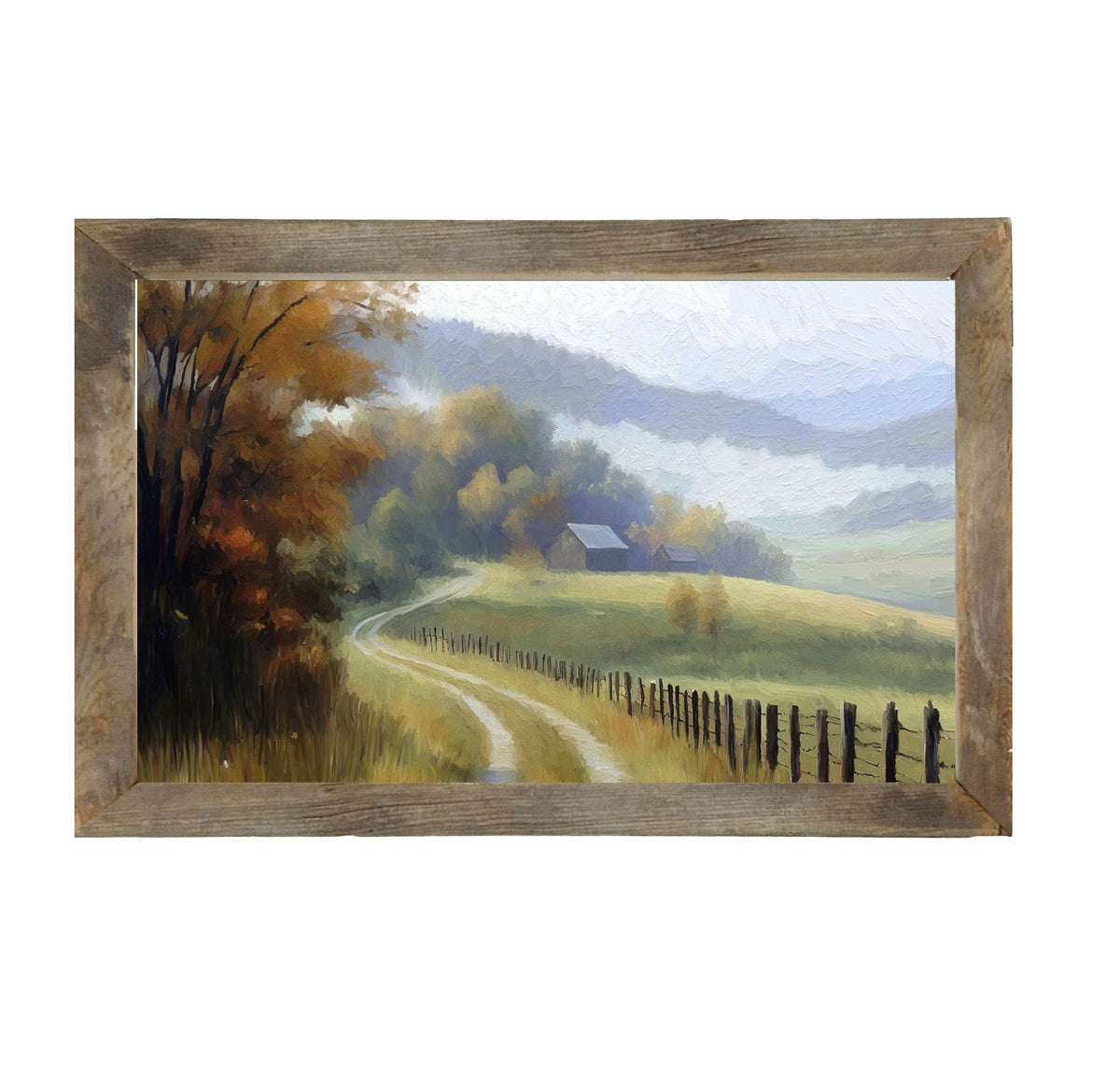 Meandering Country Road - Framed art
