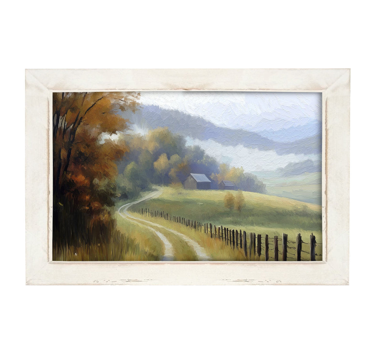 Meandering Country Road - Framed art