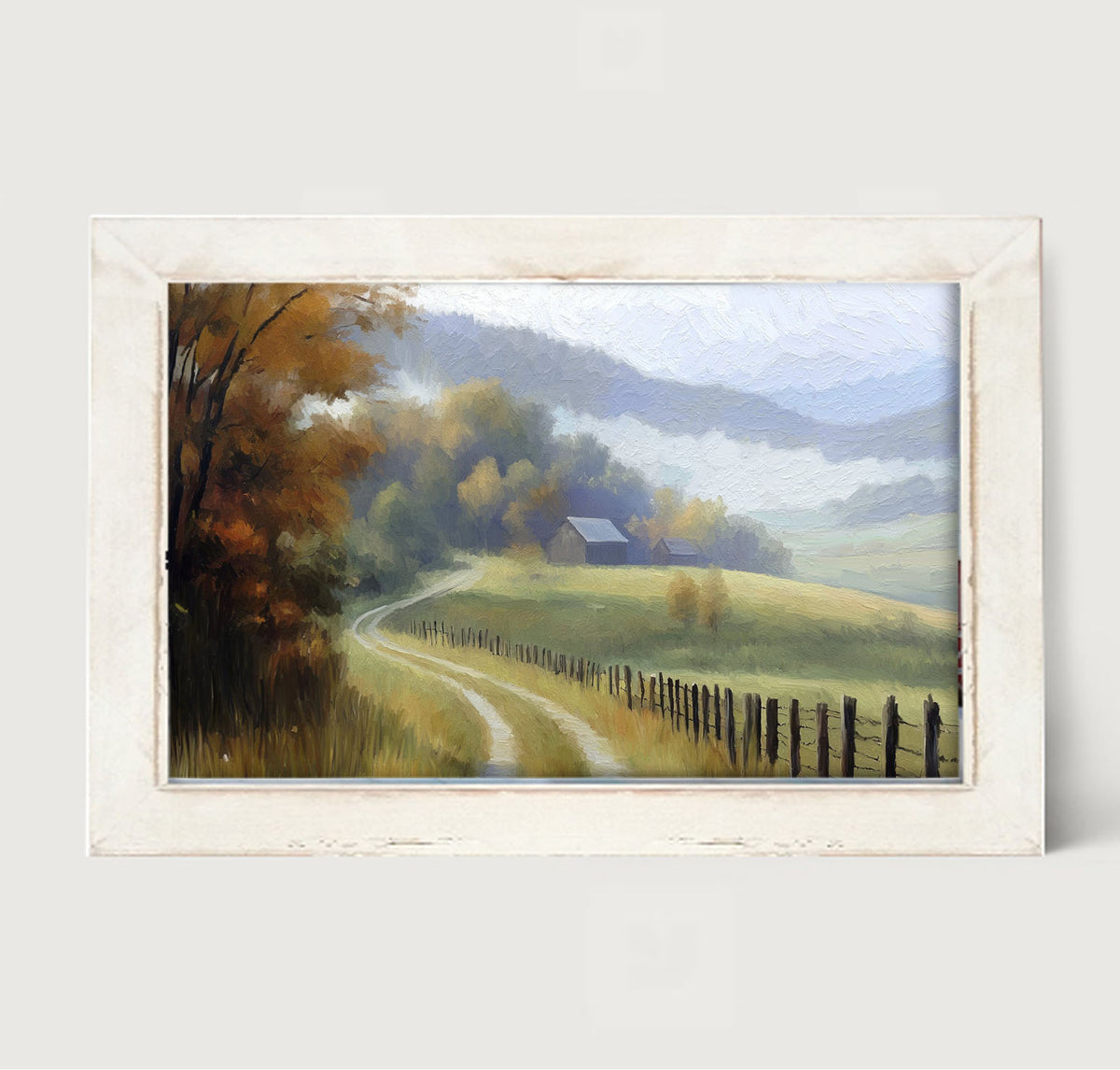 Meandering Country Road - Framed art