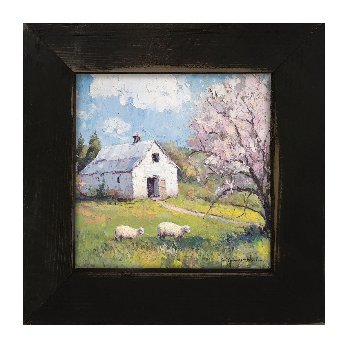 Sheep in Spring - Framed Art