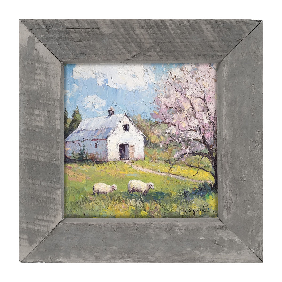 Sheep in Spring - Framed Art