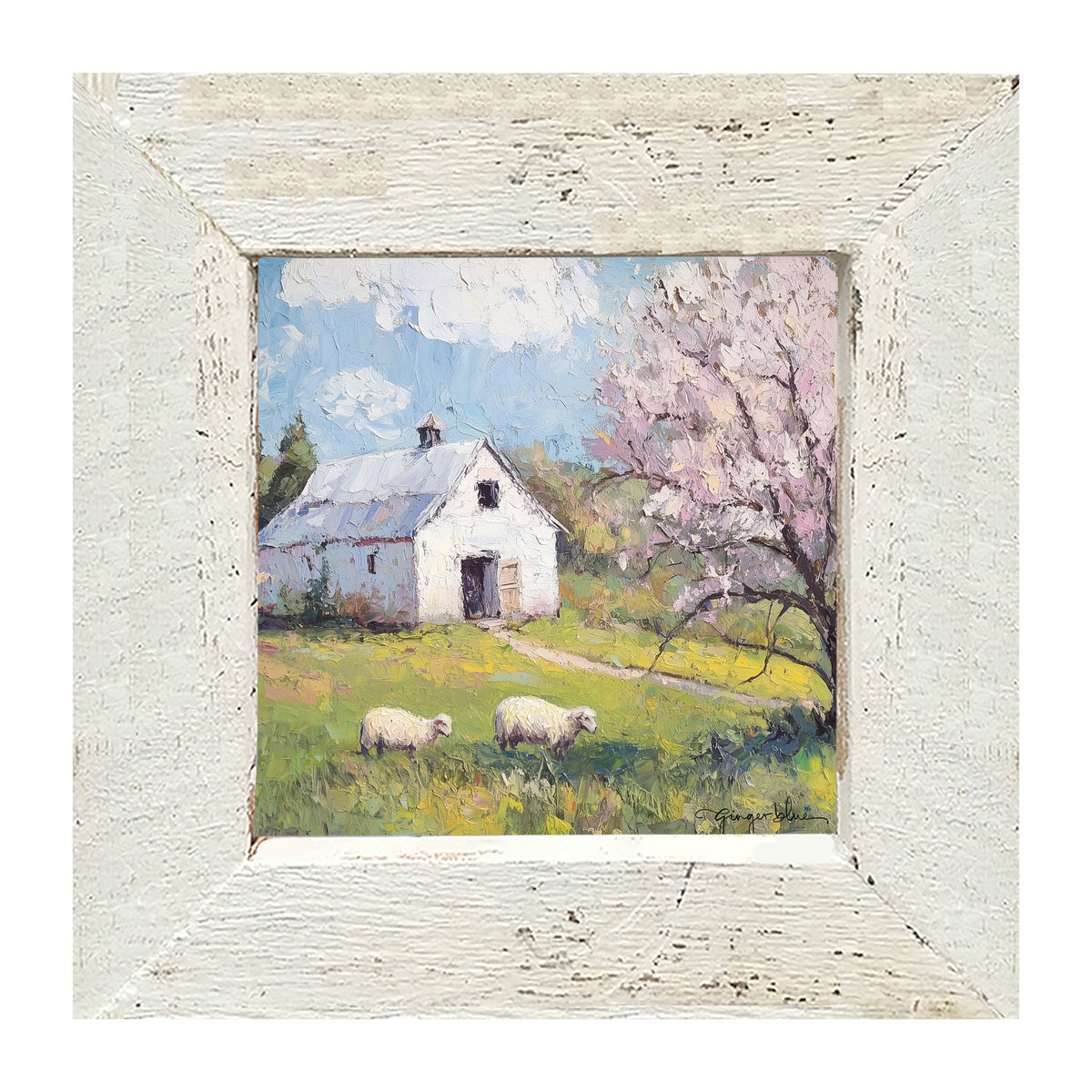 Sheep in Spring - Framed Art