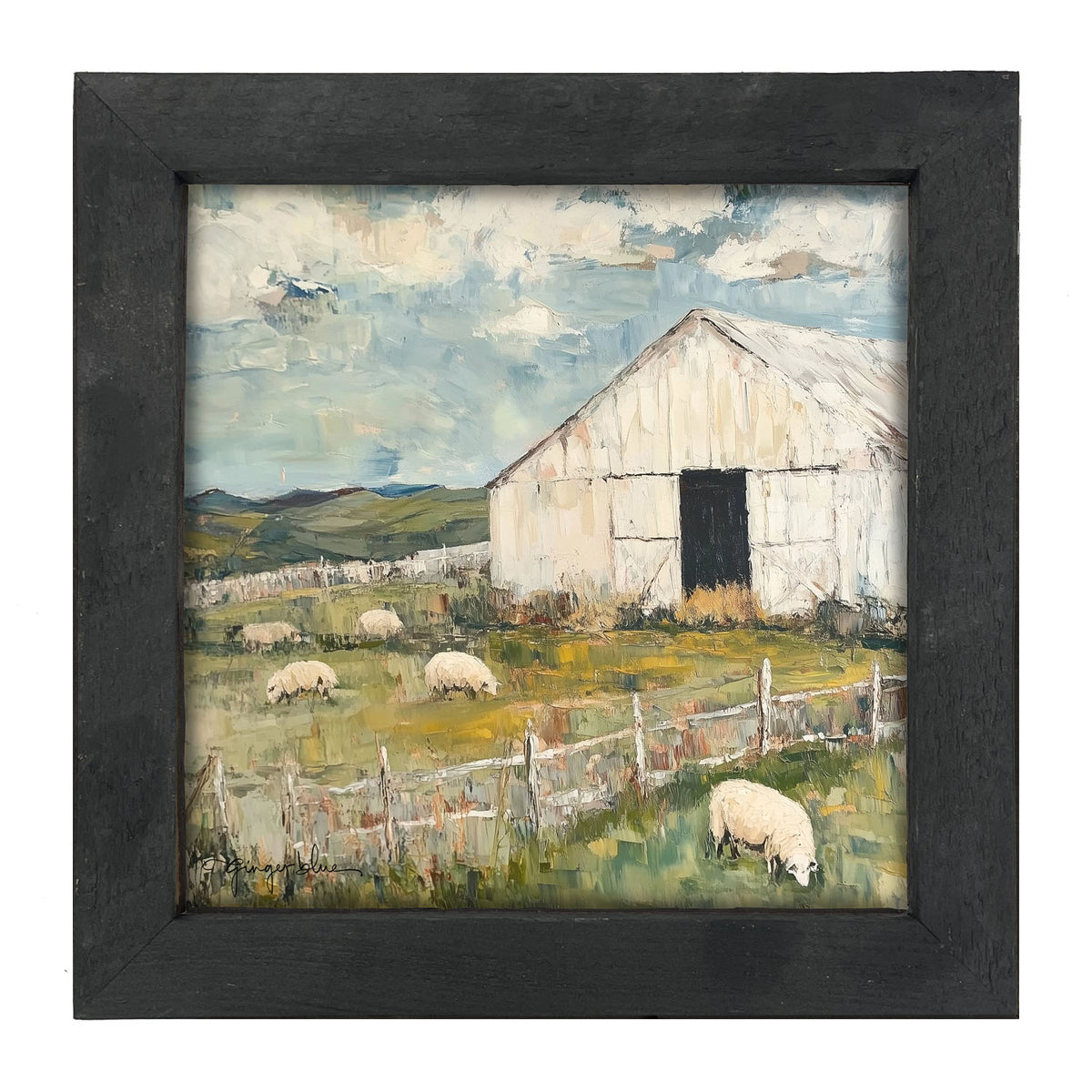 Sheep in Summer - Framed Art
