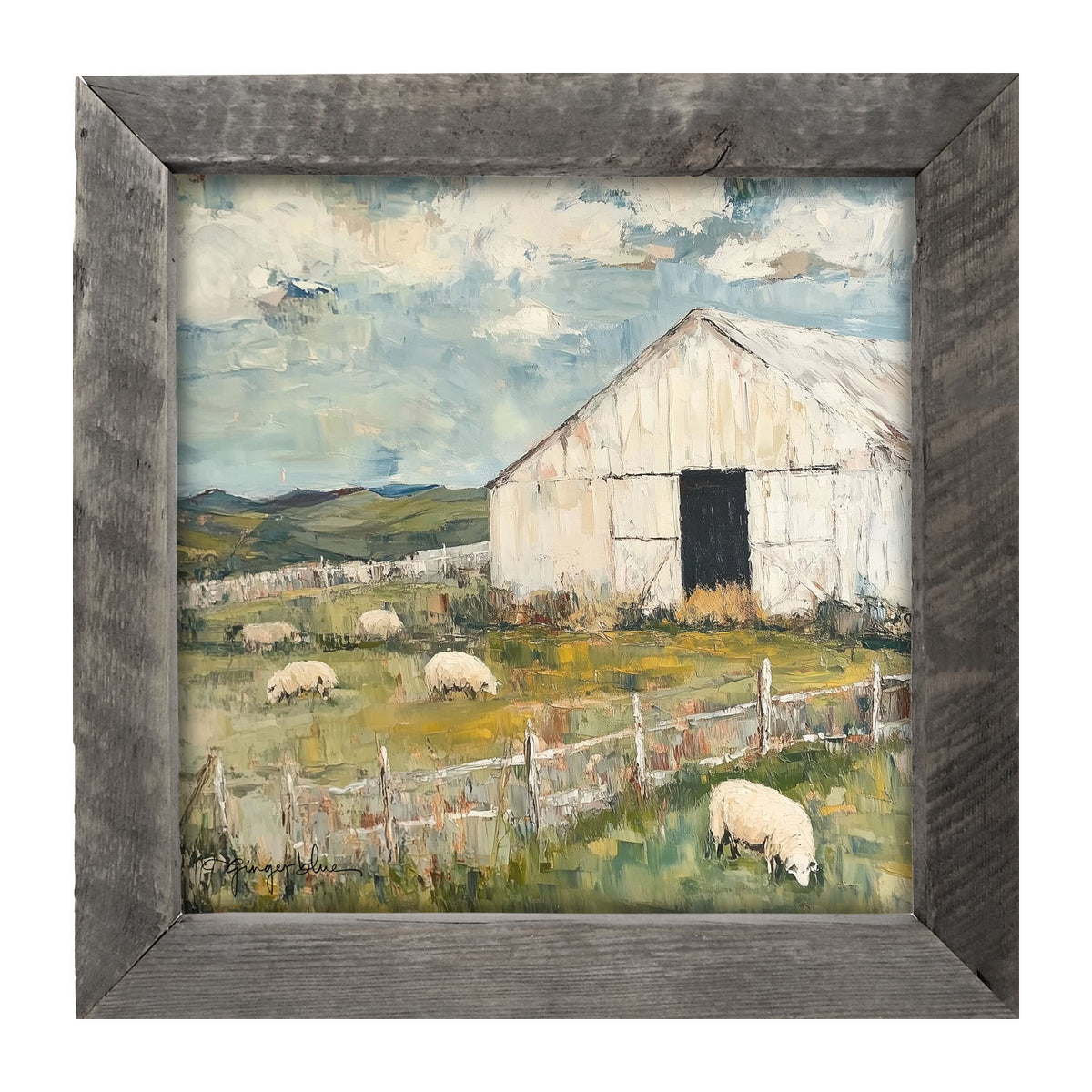 Sheep in Summer - Framed Art