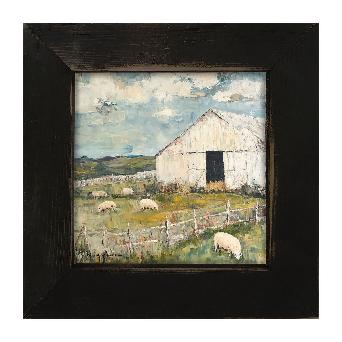 Sheep in Summer - Framed Art
