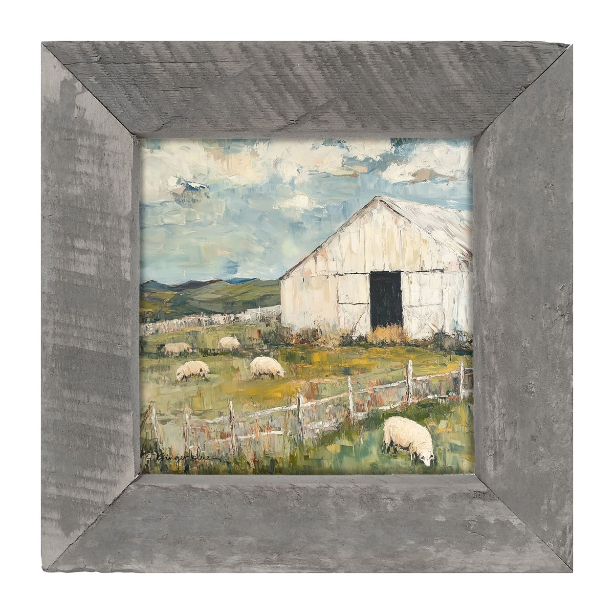Sheep in Summer - Framed Art