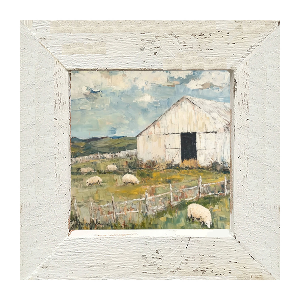 Sheep in Summer - Framed Art