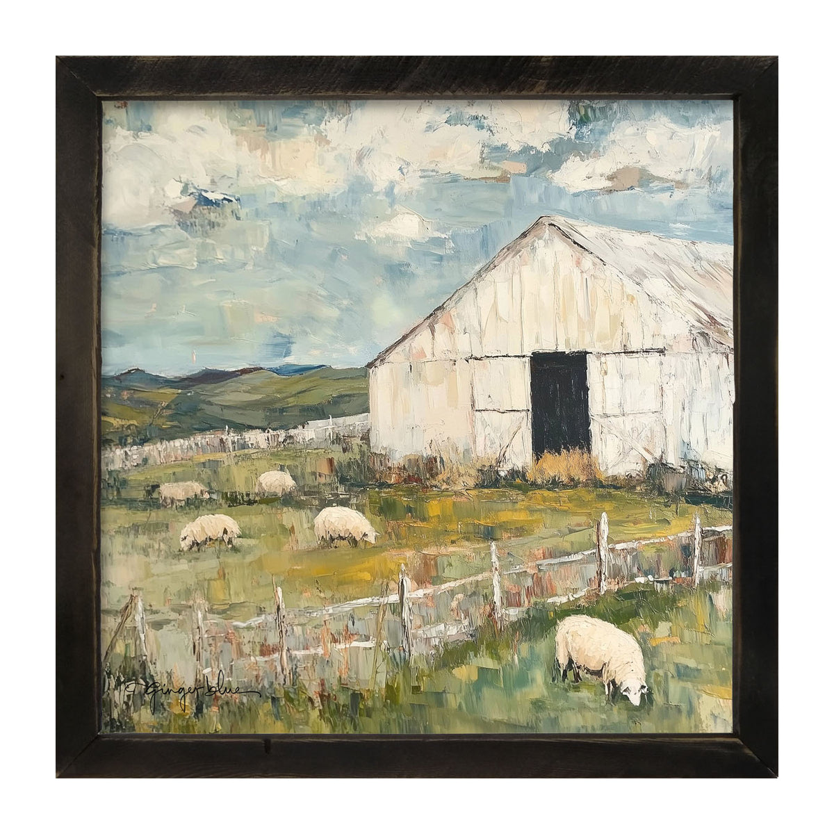 Sheep in Summer - Framed Art