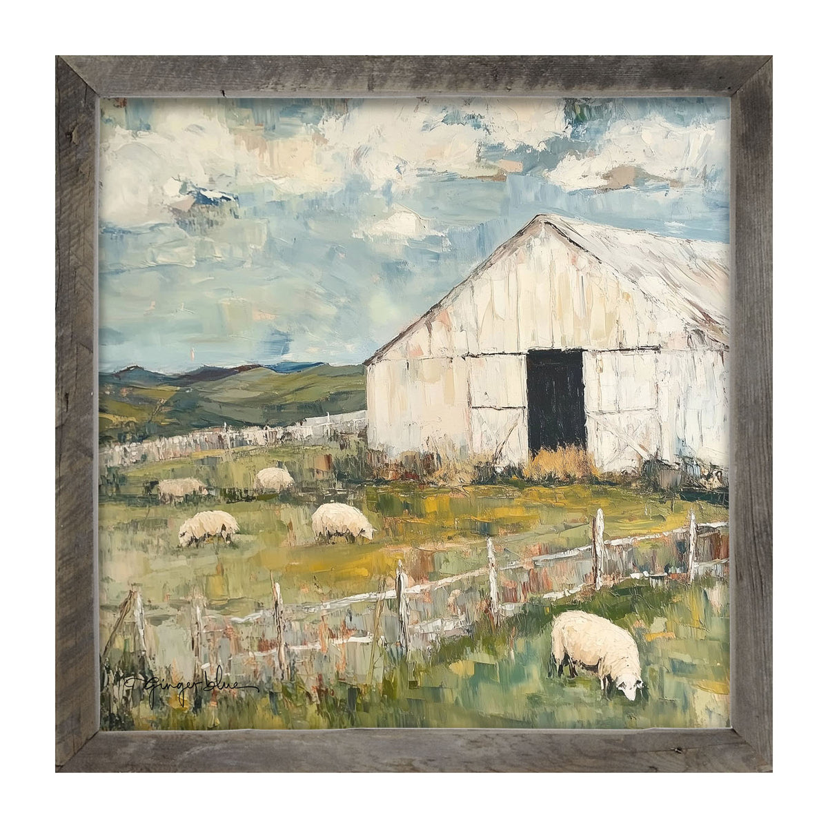 Sheep in Summer - Framed Art