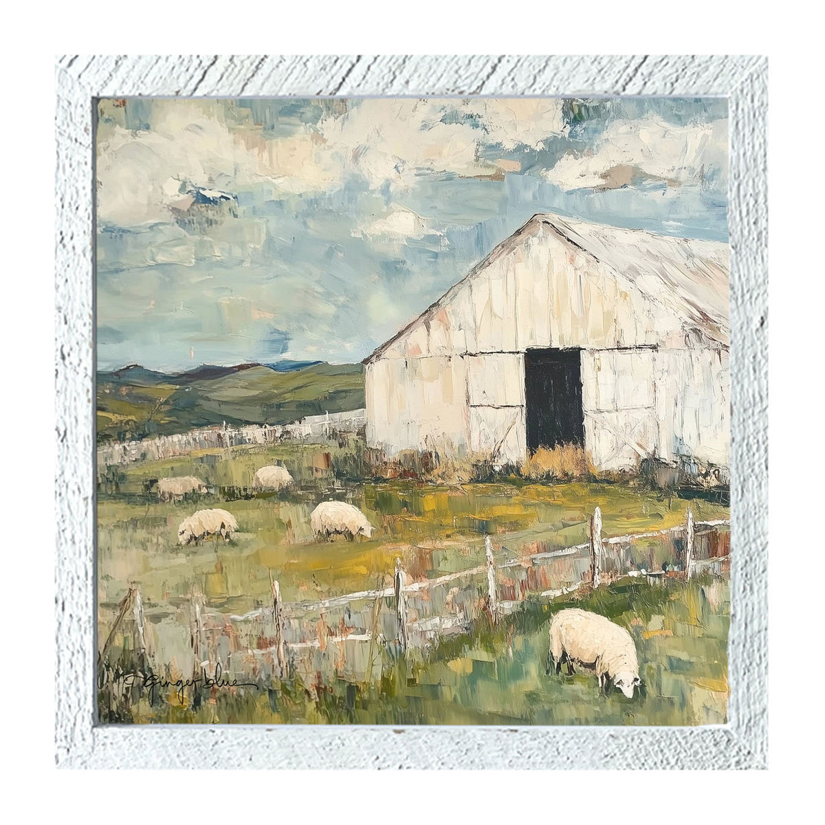 Sheep in Summer - Framed Art