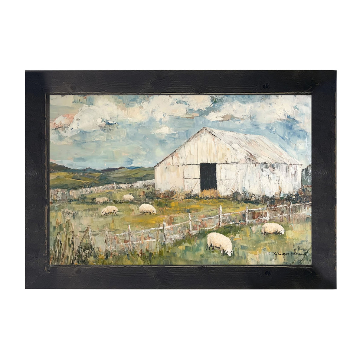 Sheep in Summer - Framed Art