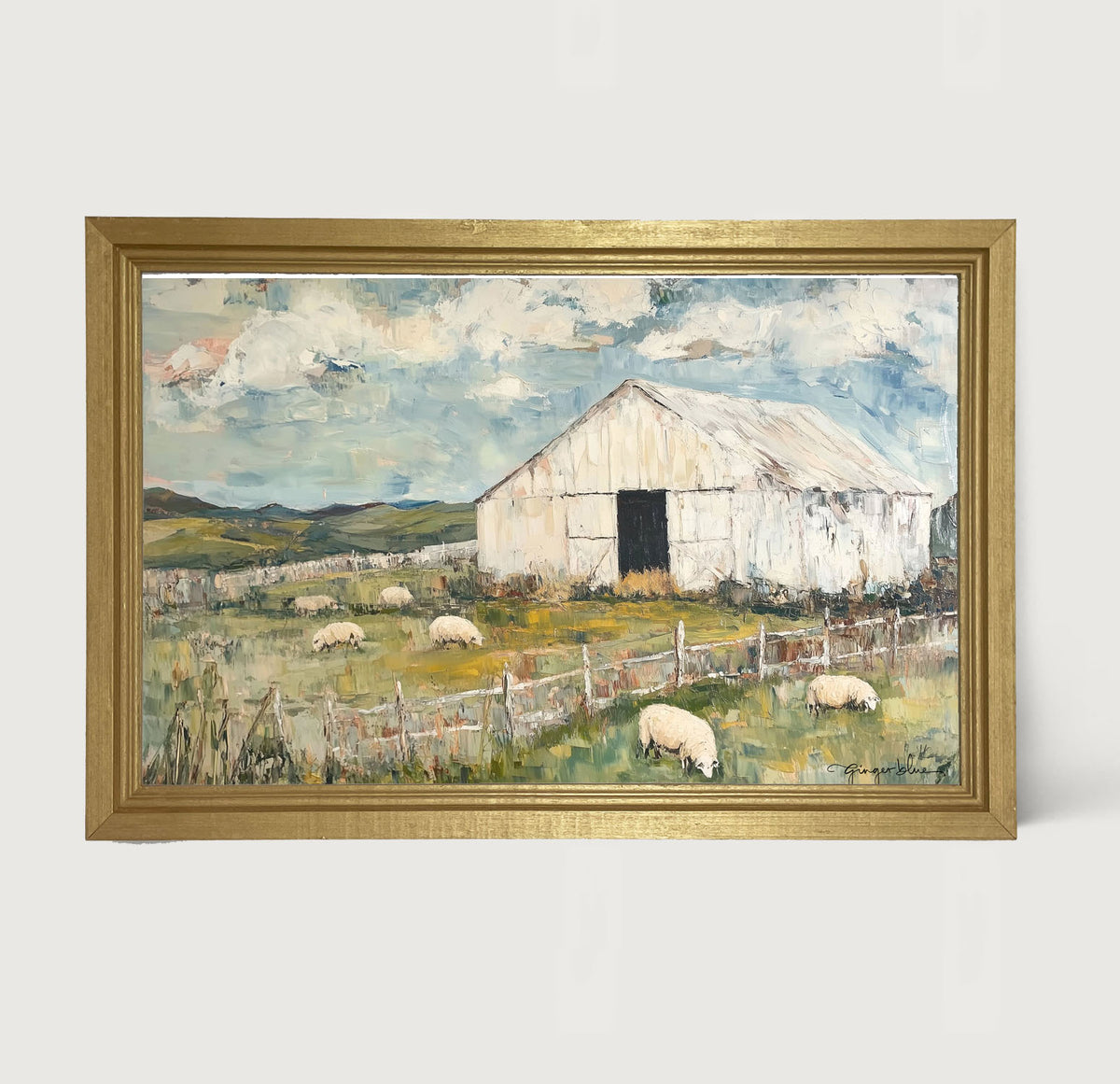 Sheep in Summer - Framed Art