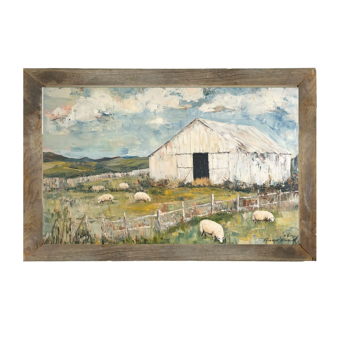 Sheep in Summer - Framed Art