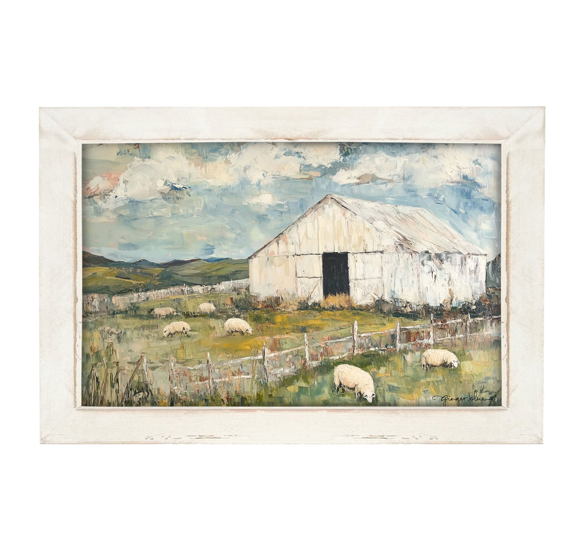Sheep in Summer - Framed Art
