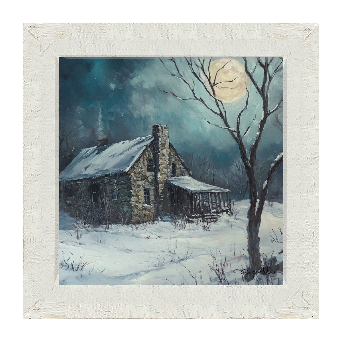 Country House in Winter - Framed Art