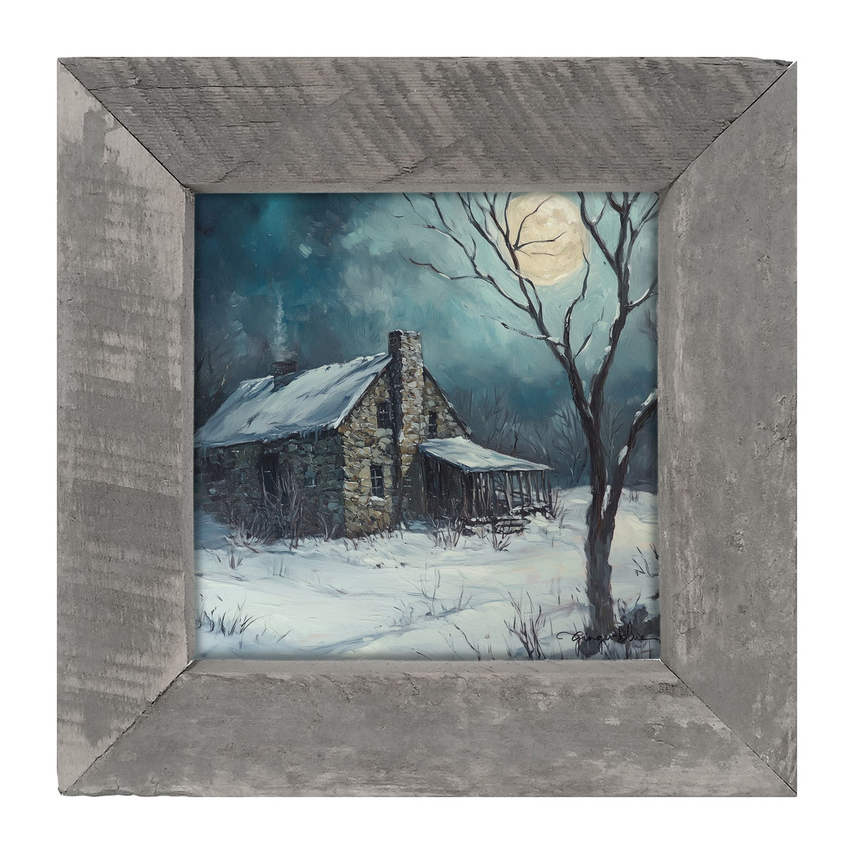Country House in Winter - Framed Art