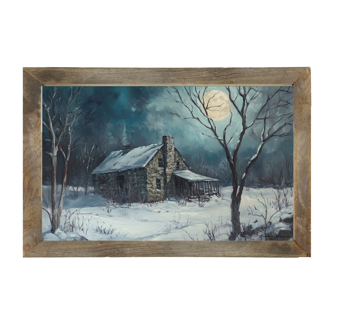 Country House in Winter - Framed Art