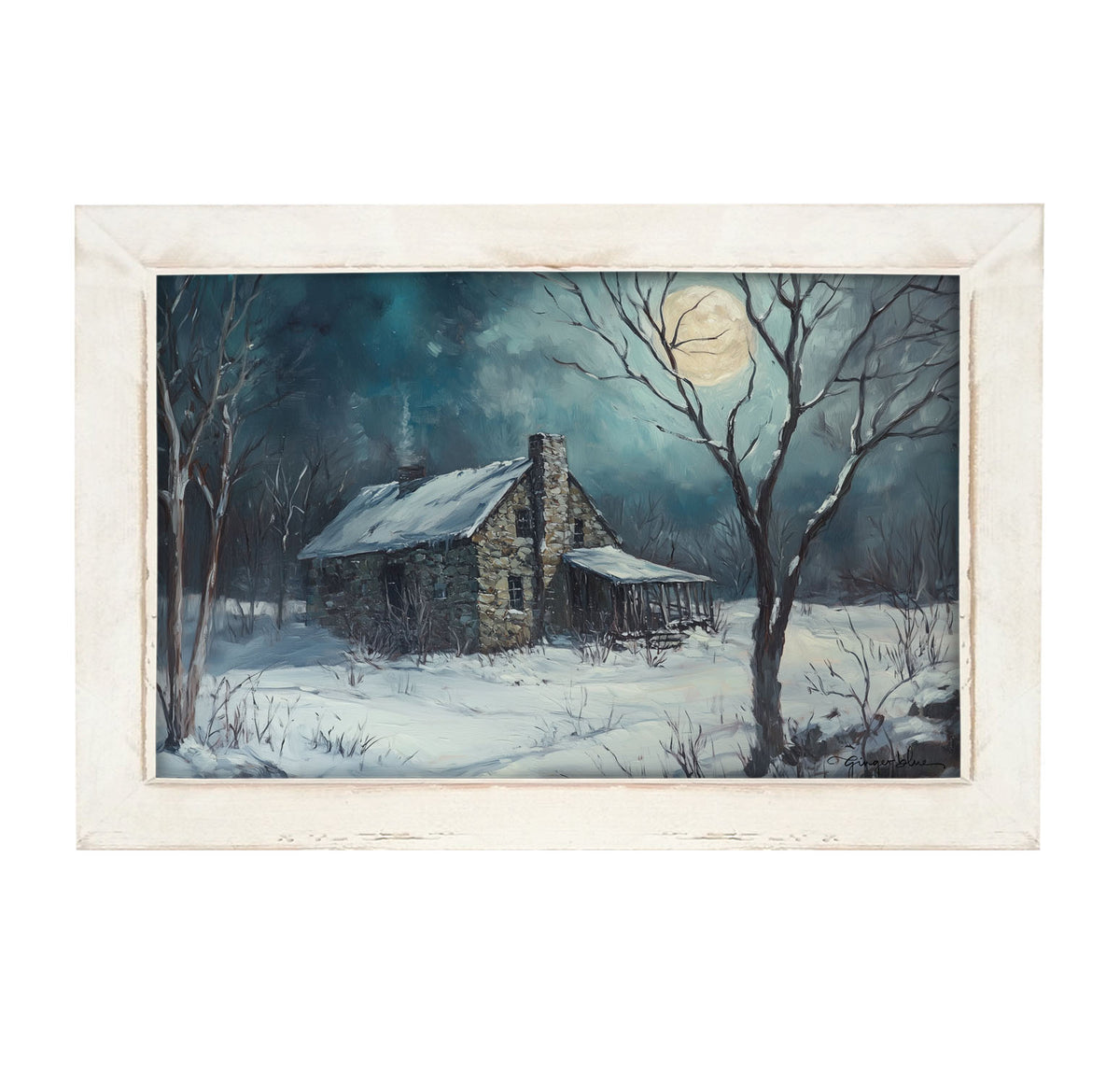 Country House in Winter - Framed Art