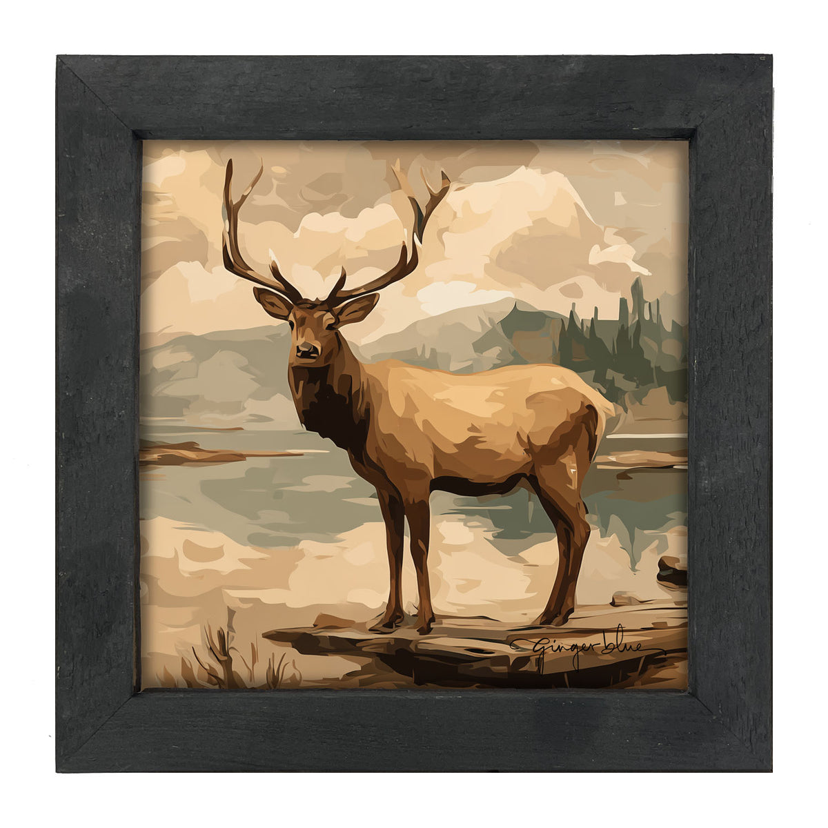 Adirondack Elk - Framed Art