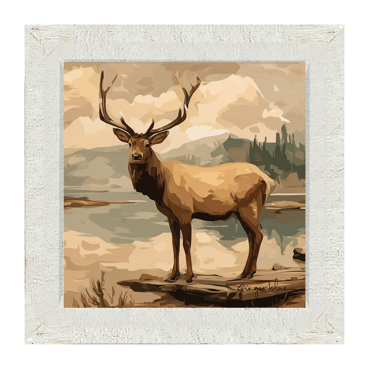 Adirondack Elk - Framed Art
