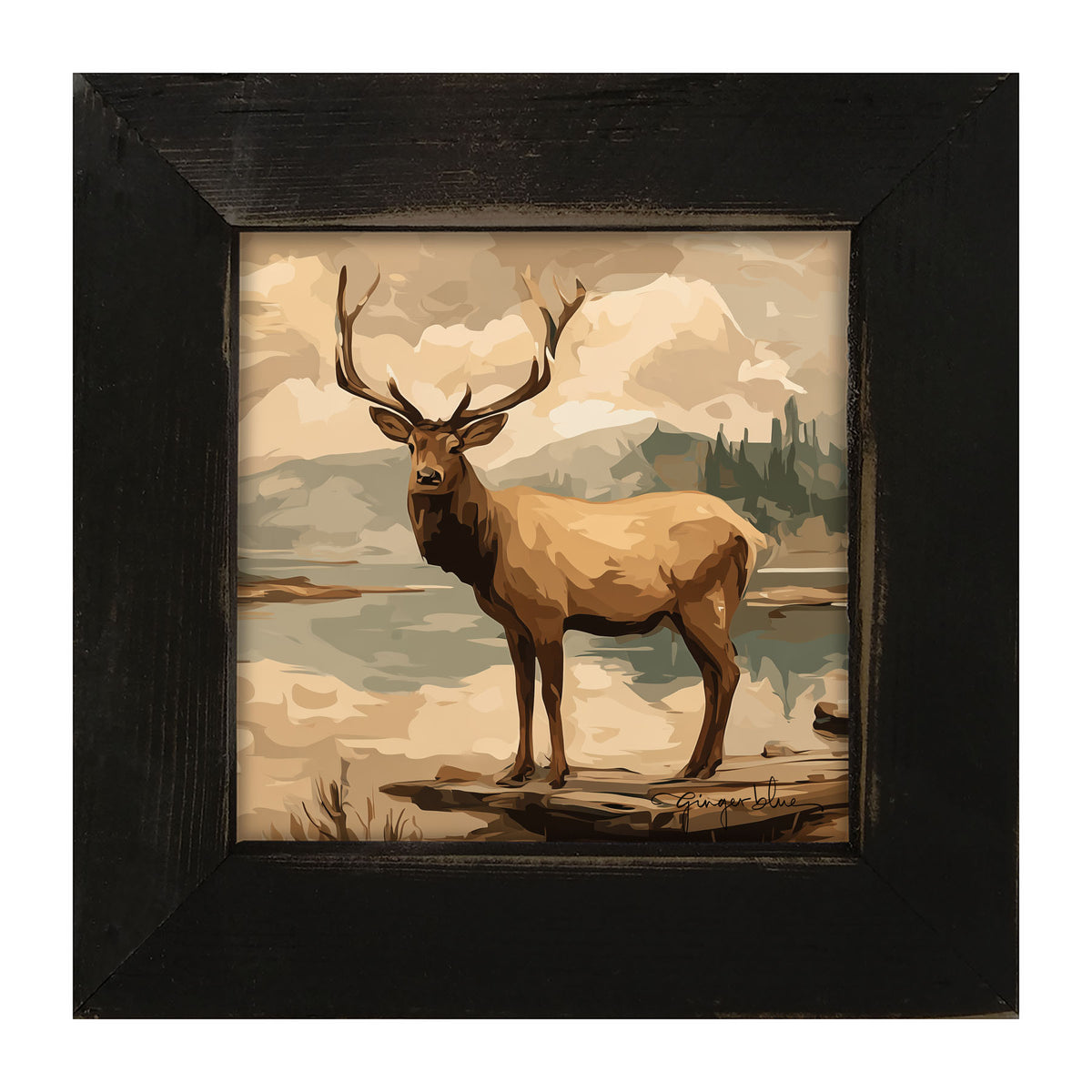 Adirondack Elk - Framed Art