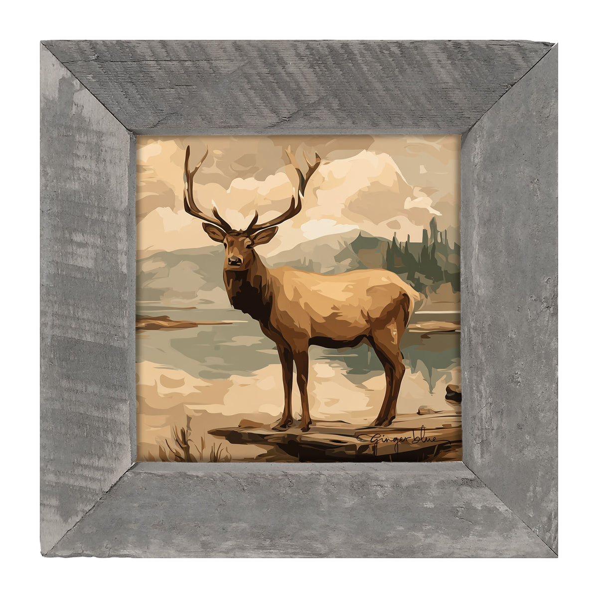 Adirondack Elk - Framed Art
