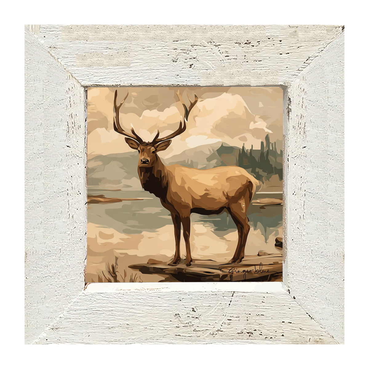 Adirondack Elk - Framed Art
