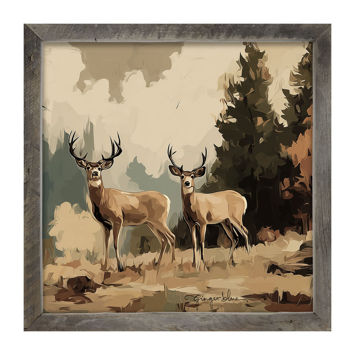 Adirondack Deer - Framed Art