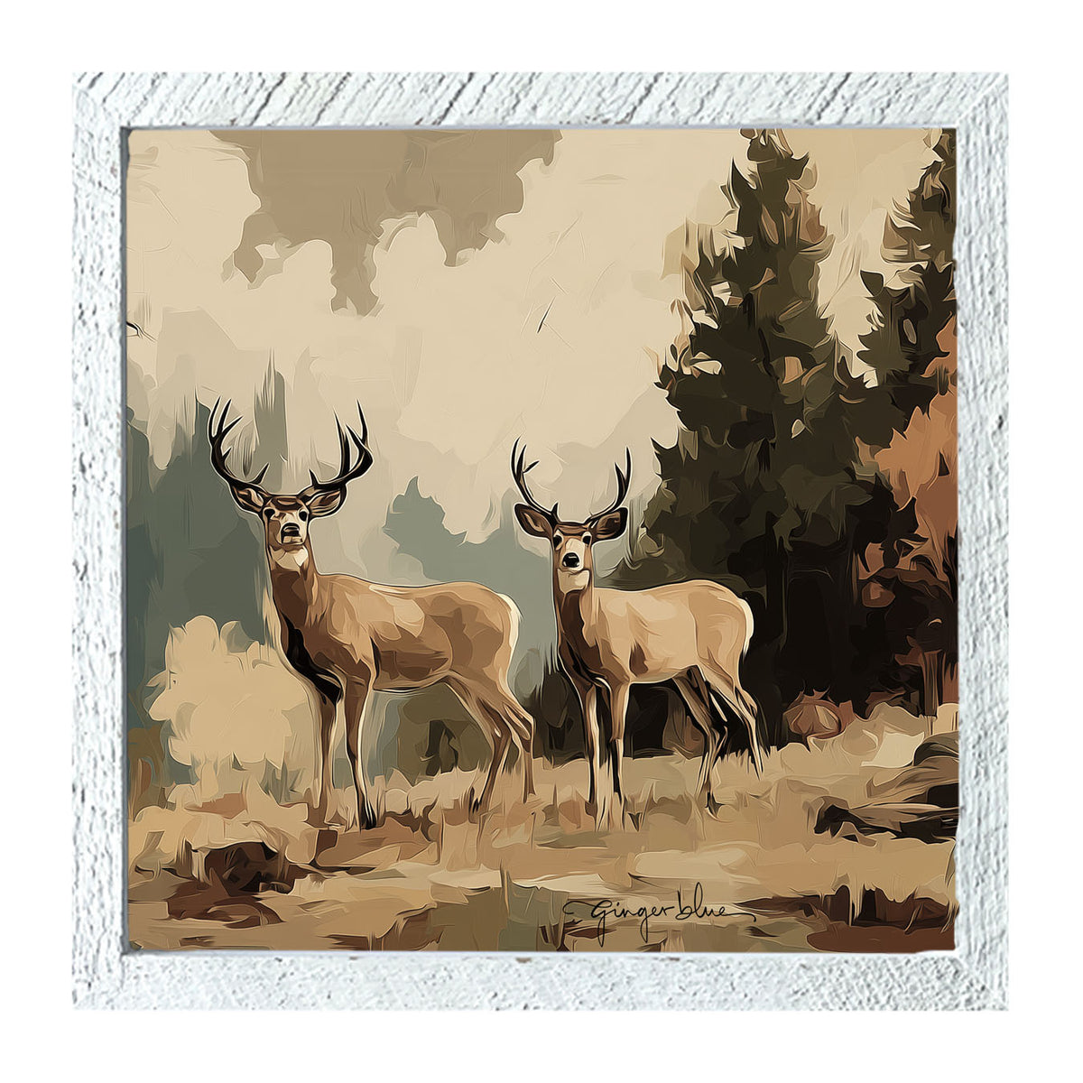 Adirondack Deer - Framed Art