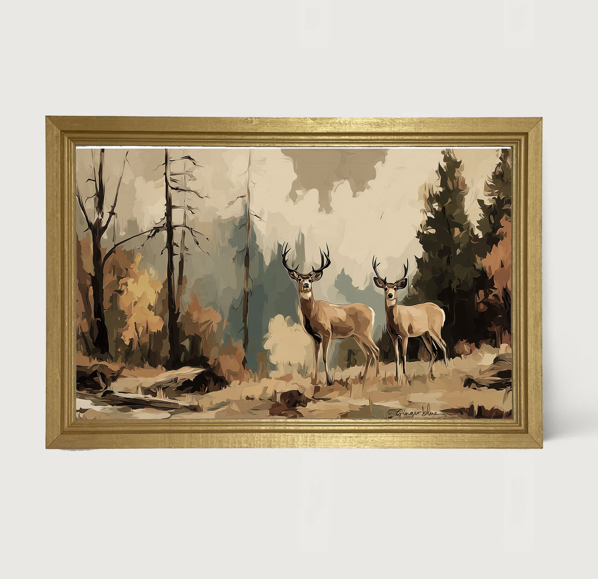 Adirondack Deer - Framed Art