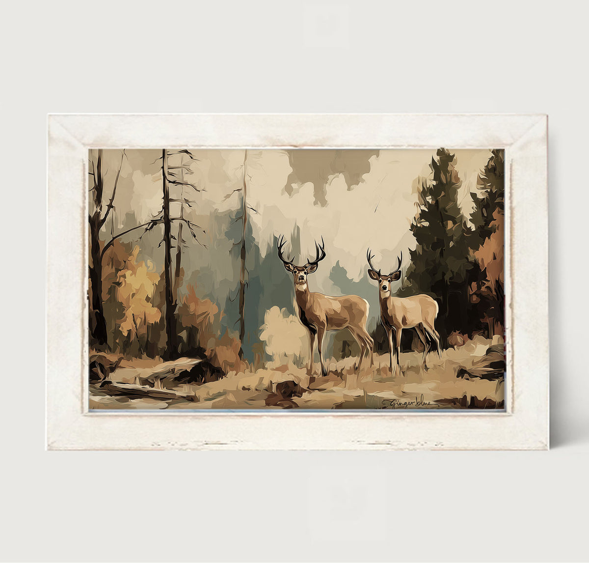 Adirondack Deer - Framed Art