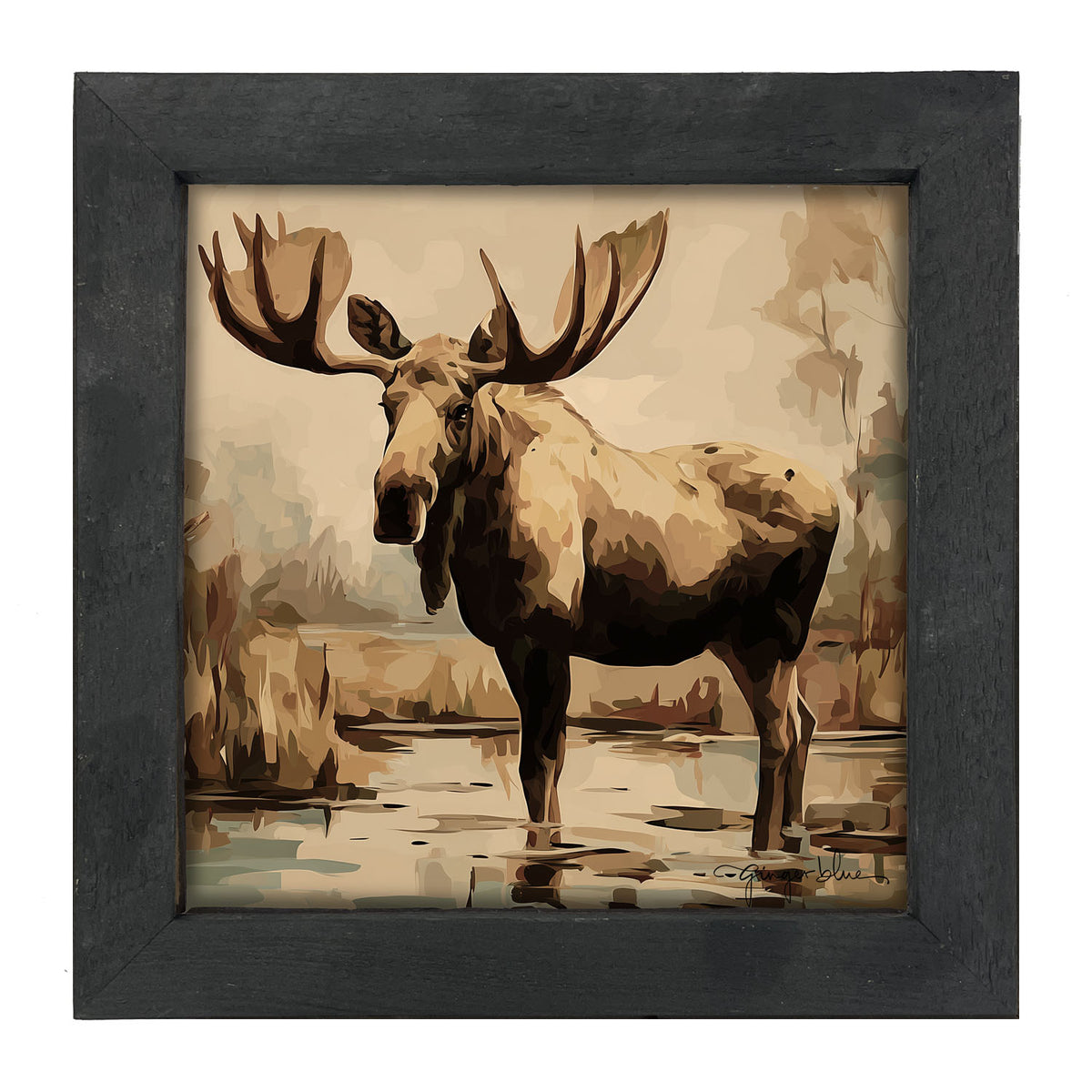 Adirondack Moose - Framed Art