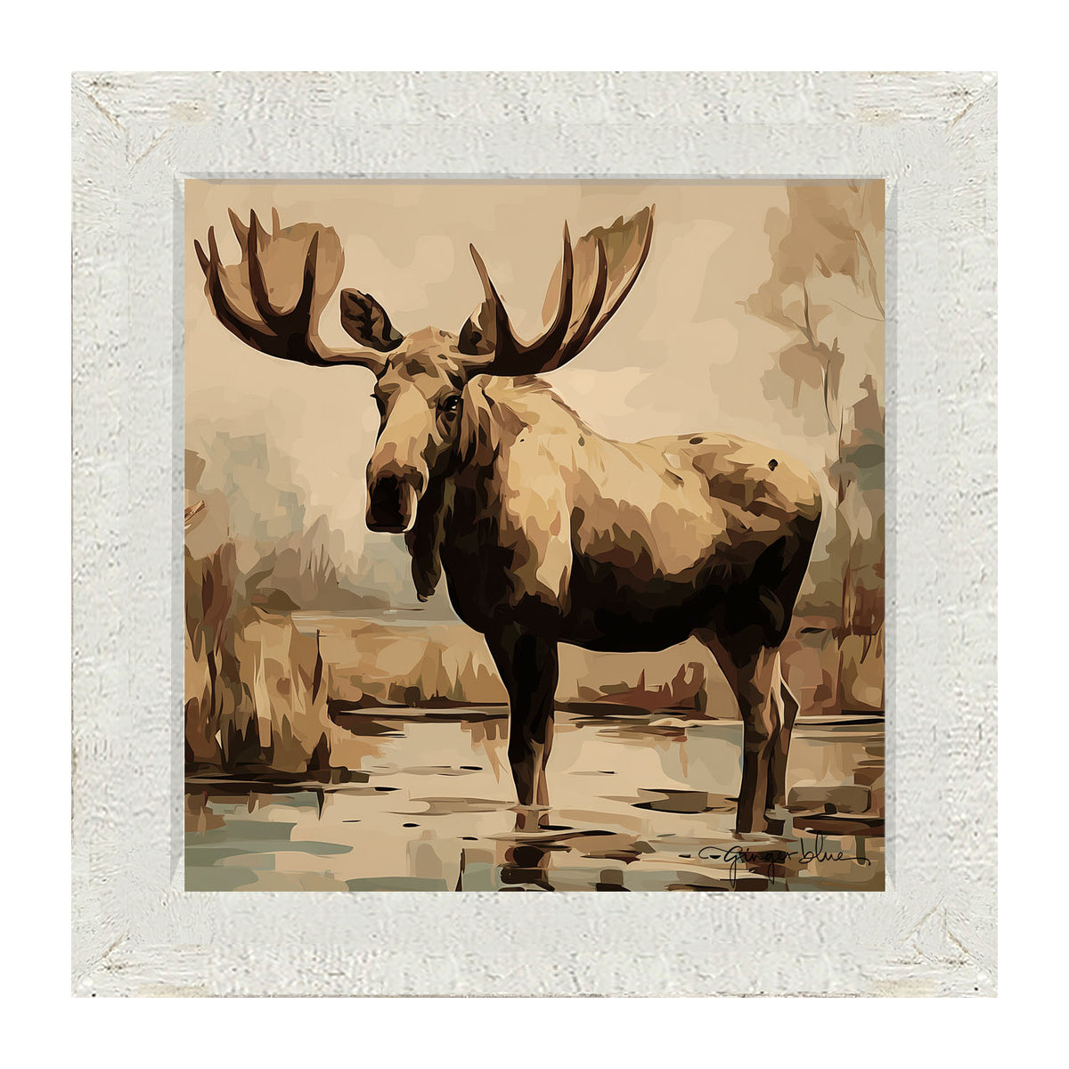 Adirondack Moose - Framed Art