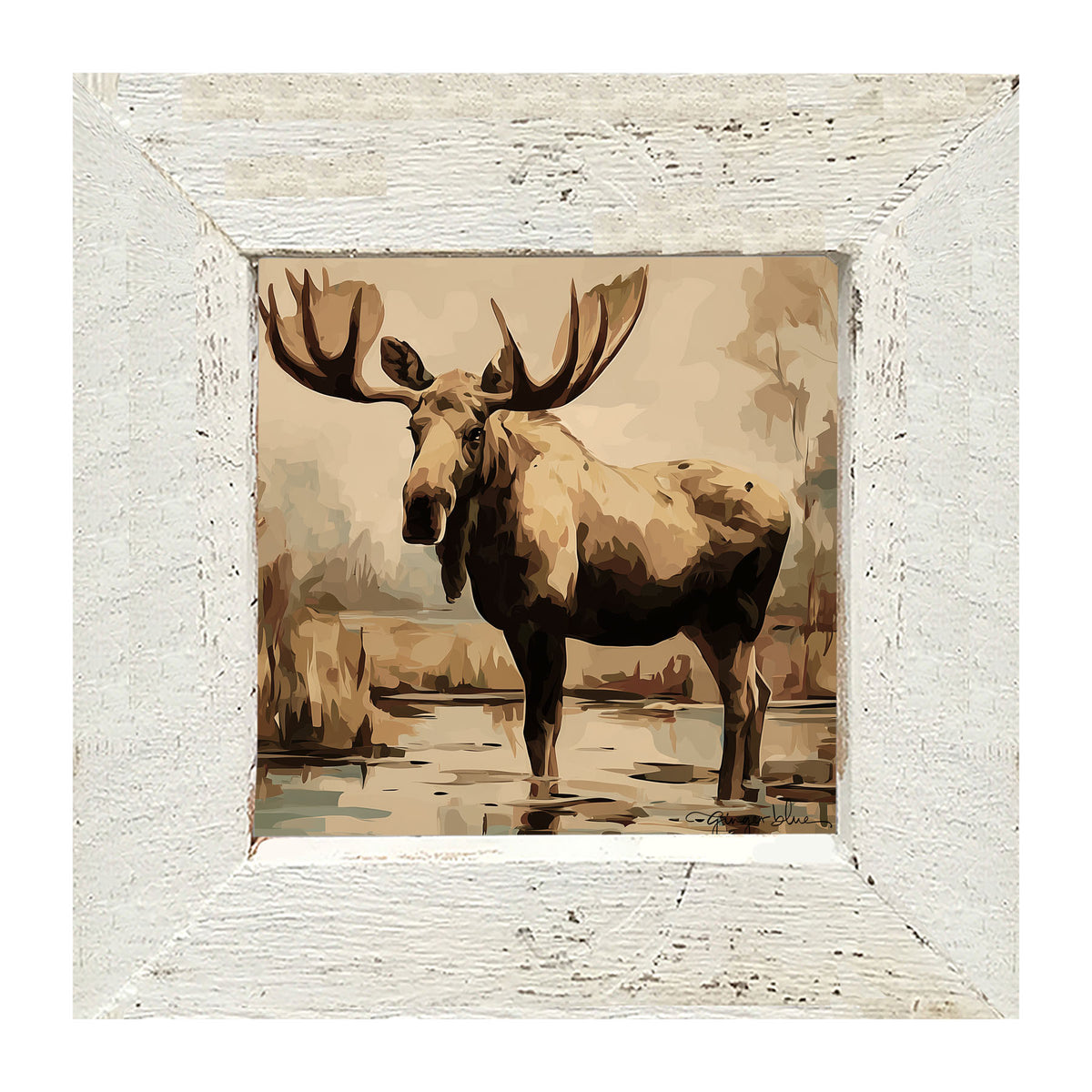Adirondack Moose - Framed Art