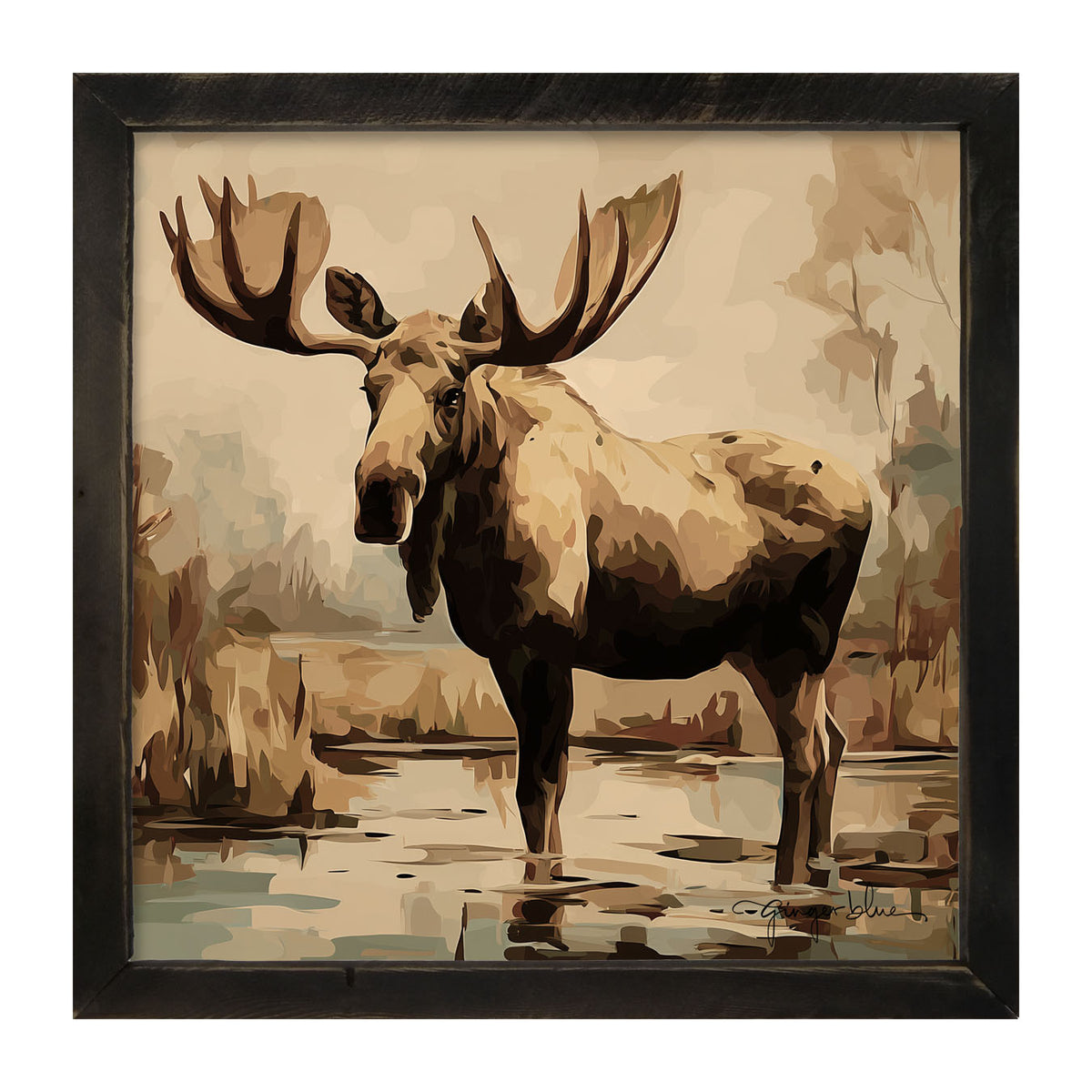 Adirondack Moose - Framed Art