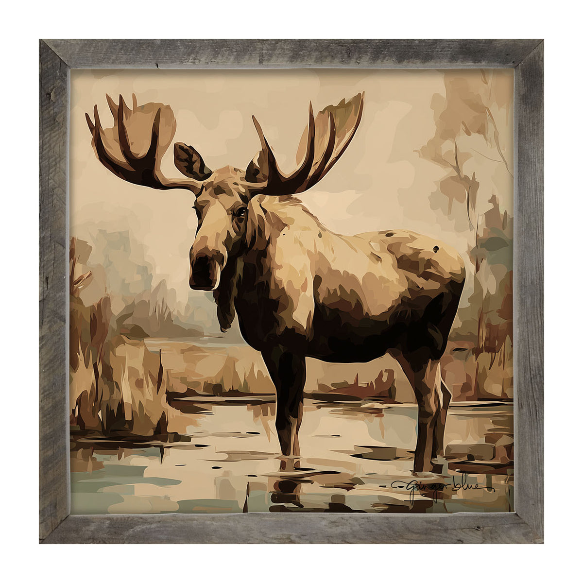 Adirondack Moose - Framed Art