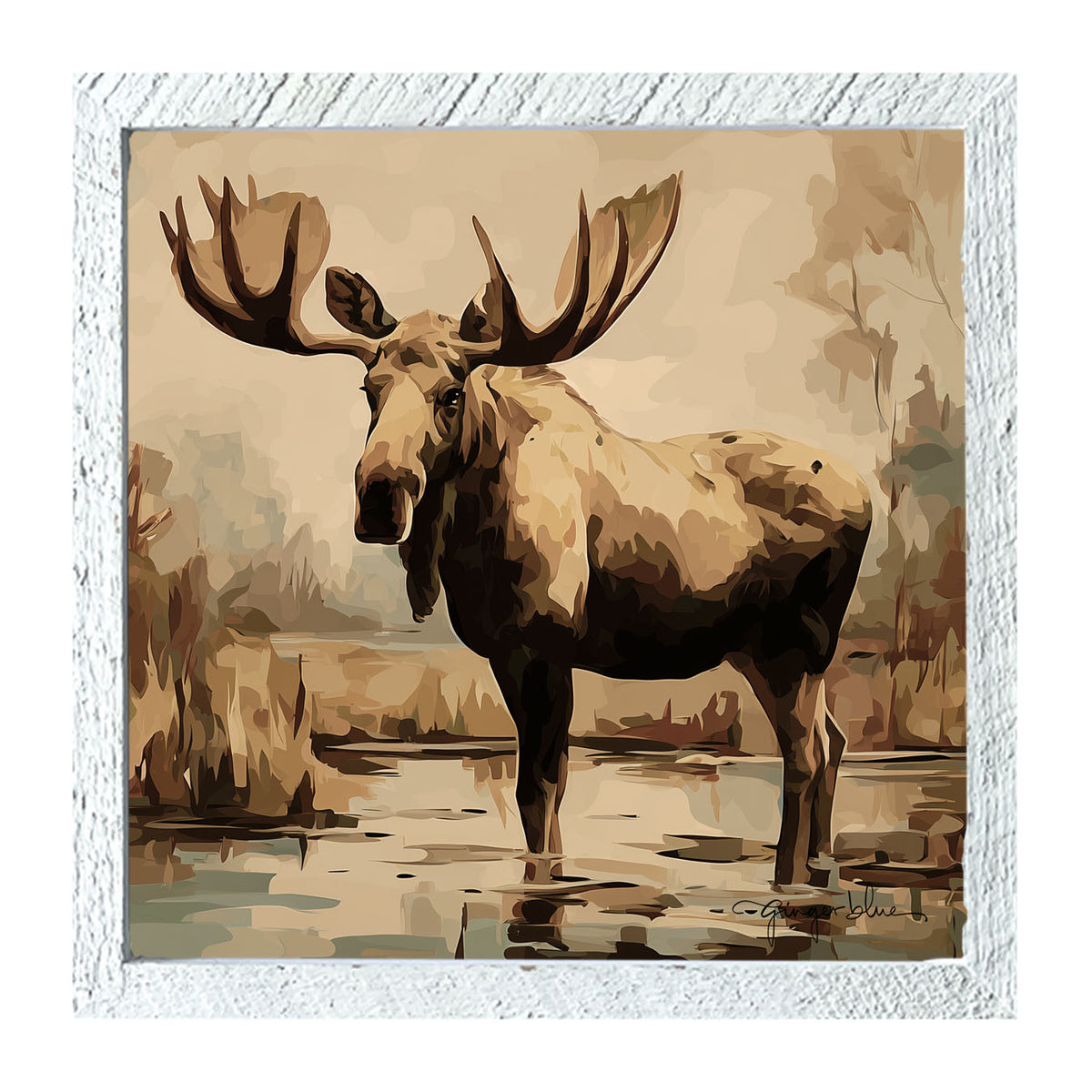 Adirondack Moose - Framed Art