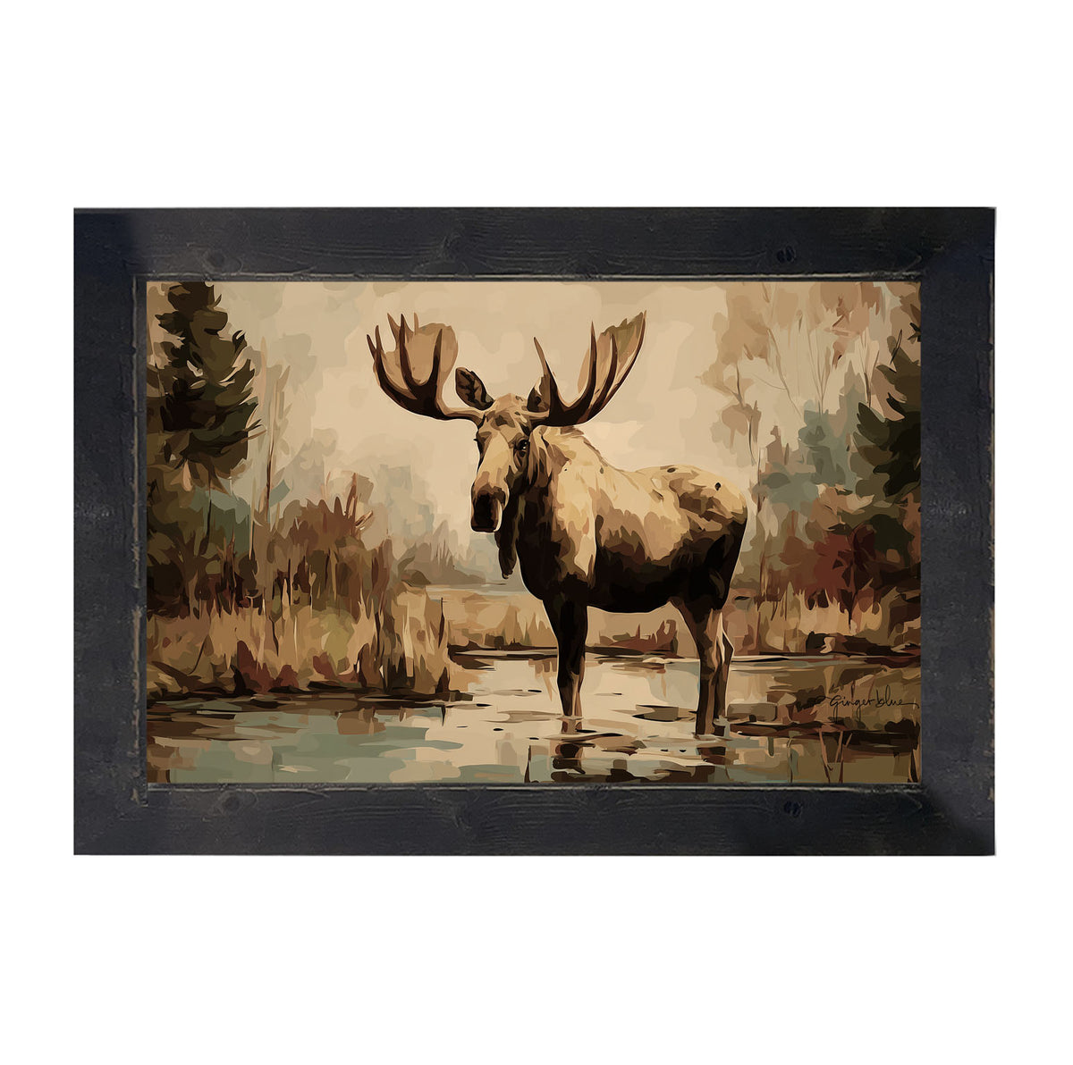 Adirondack Moose - Framed Art
