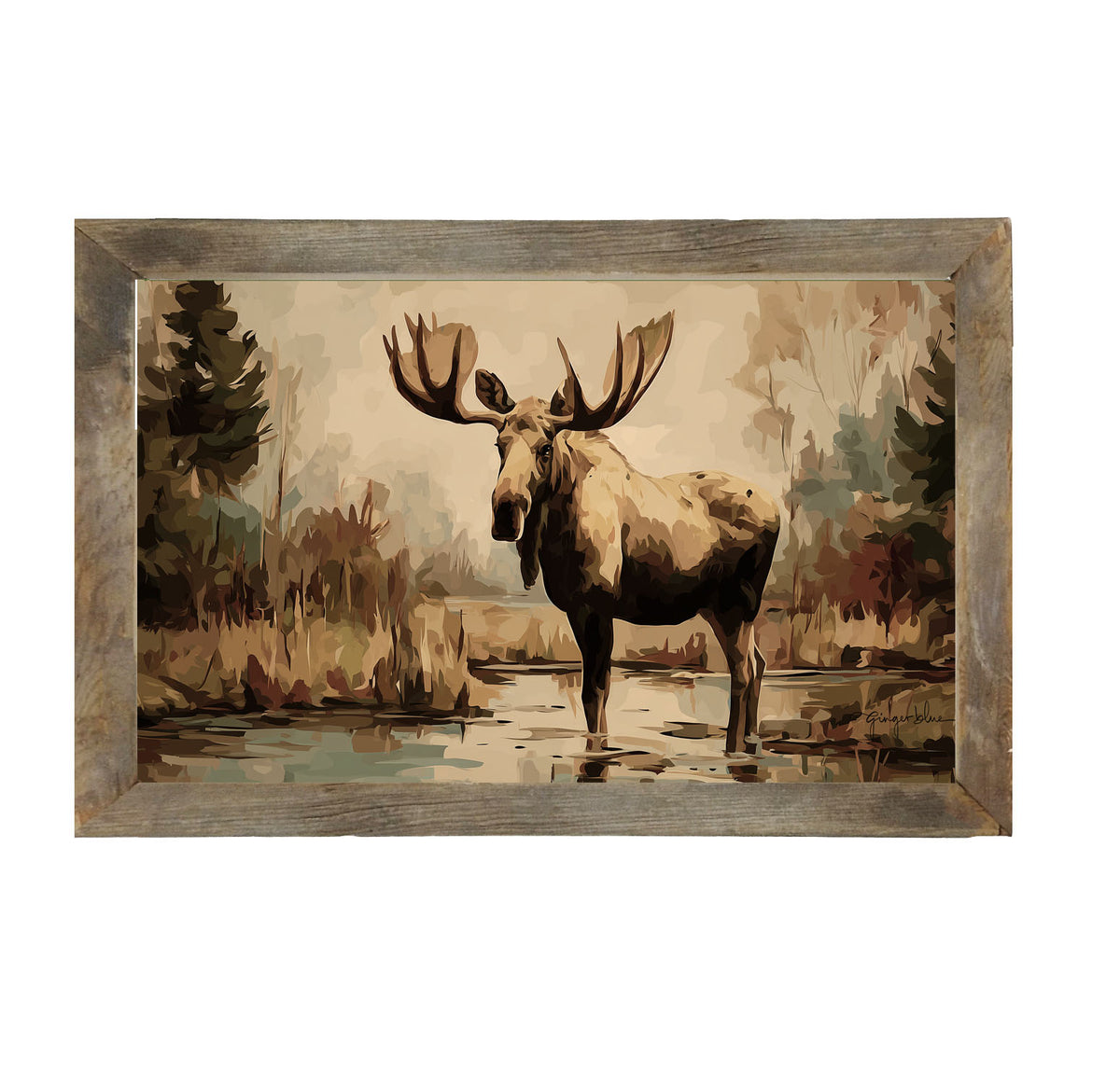 Adirondack Moose - Framed Art