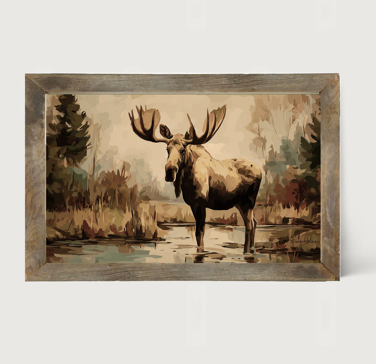 Adirondack Moose - Framed Art