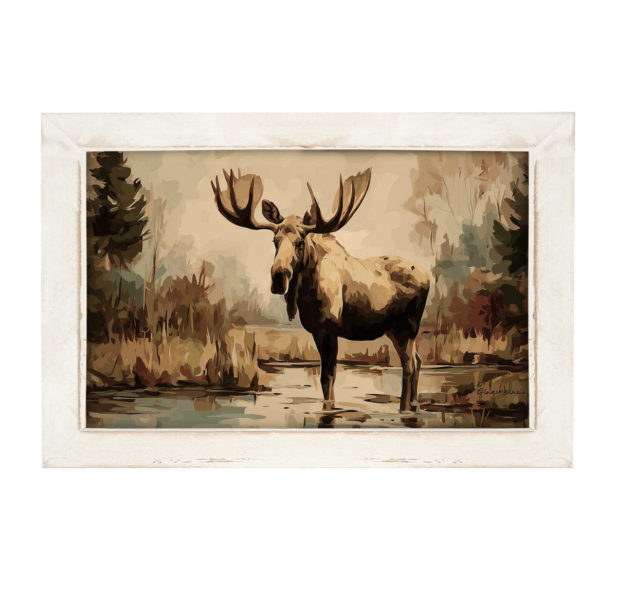 Adirondack Moose - Framed Art