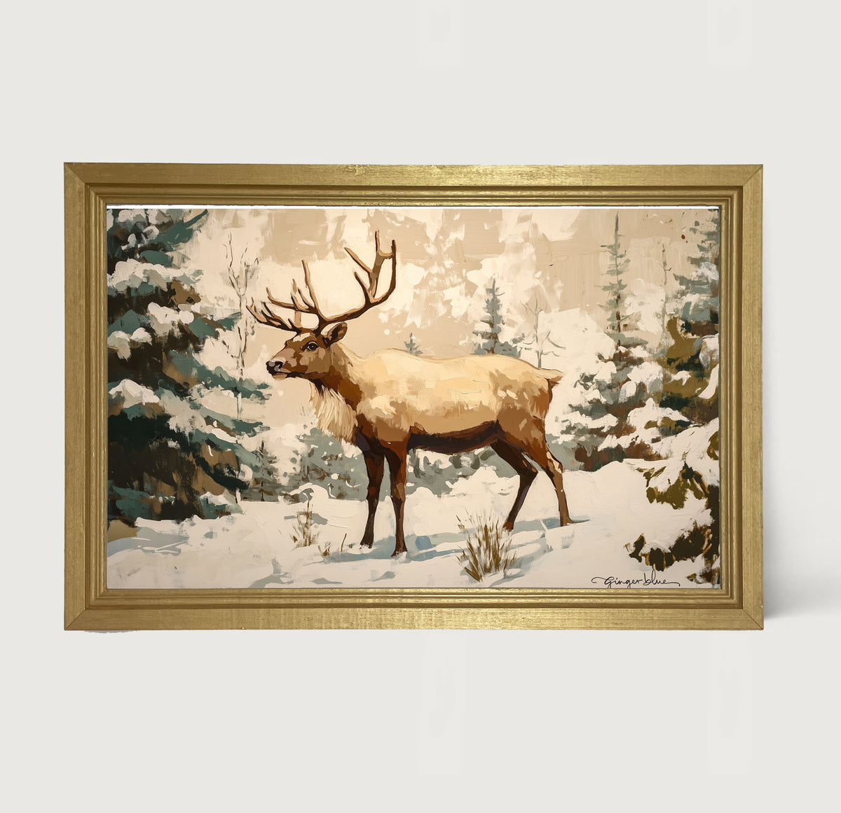 Adirondack Reindeer in Forest