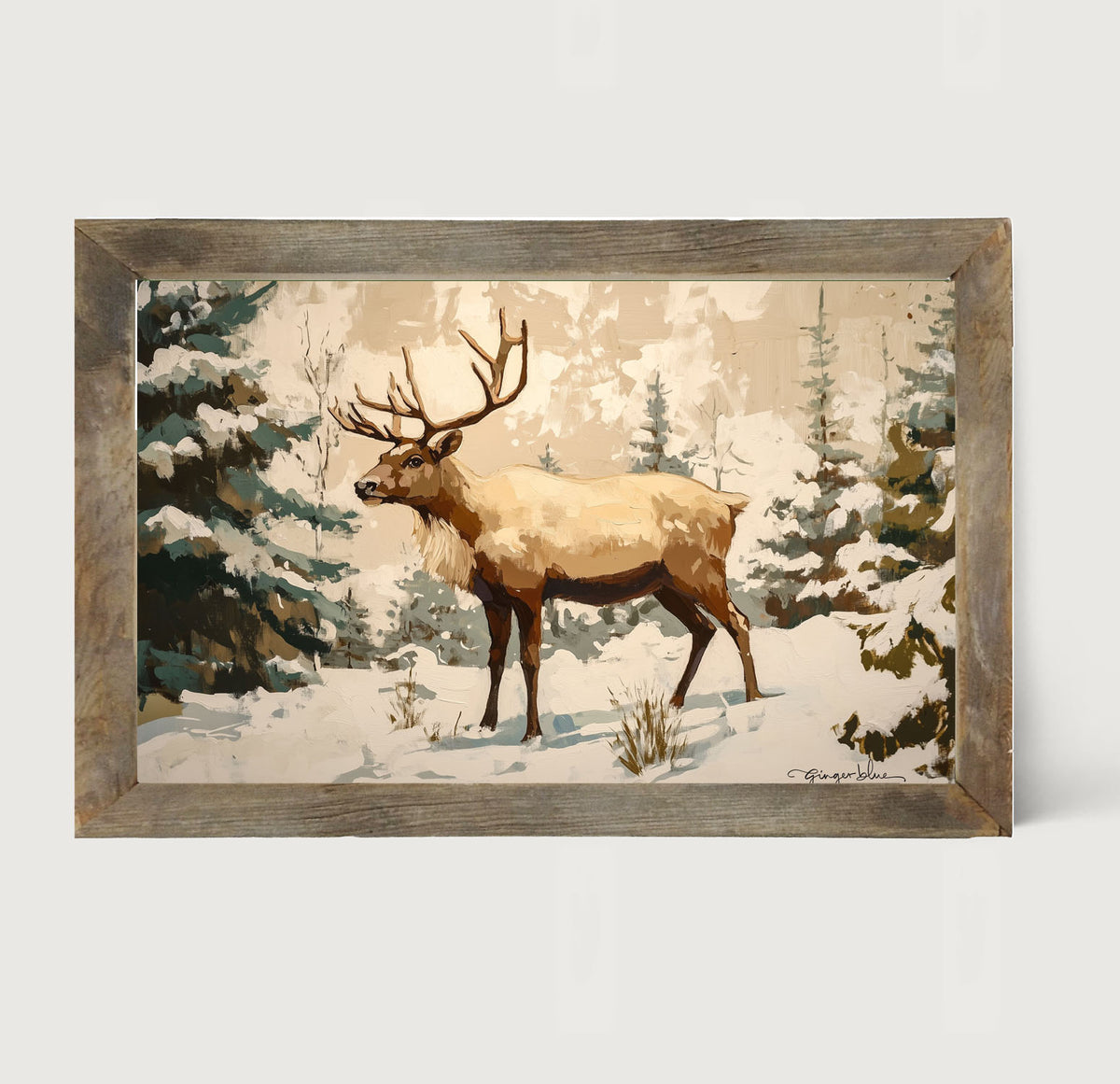 Adirondack Reindeer in Forest