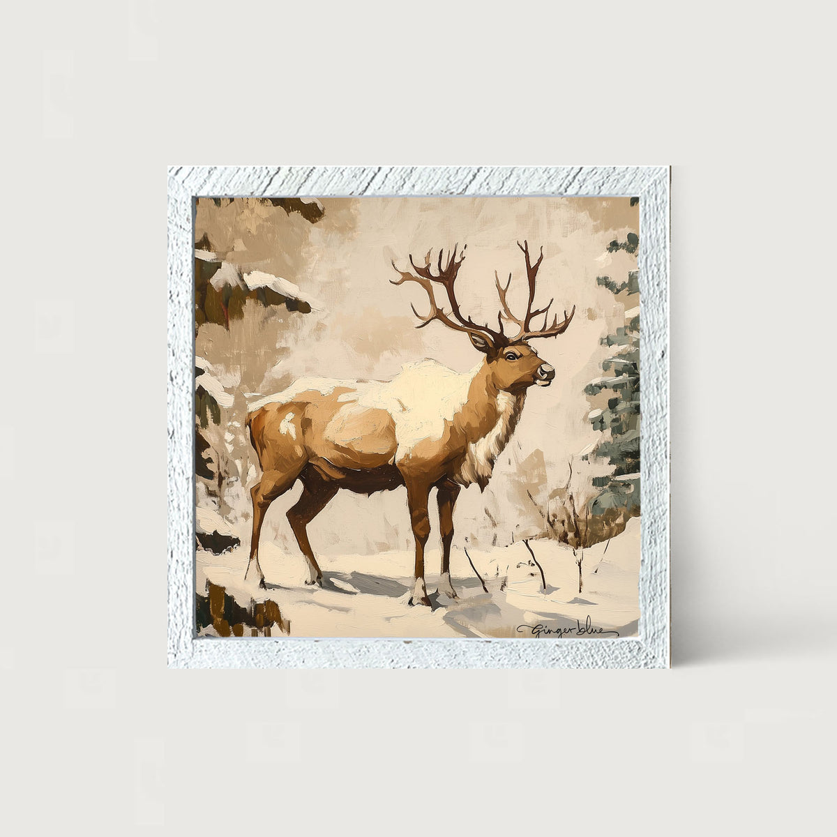 Adirondack Snowy Reindeer